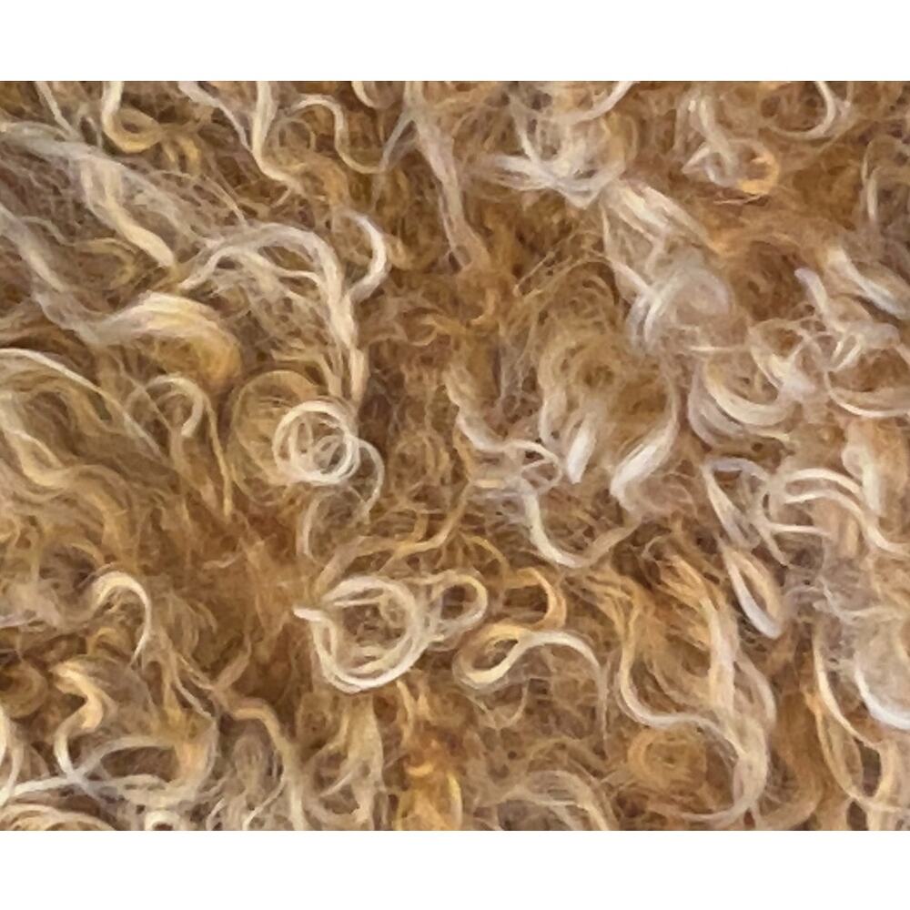 Adrienne Landau Faux Fur/Wool Scarf 70" x 7" Tan/beige - Excellent - Picture 3 of 6
